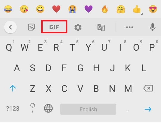open GIFs on android keyboard